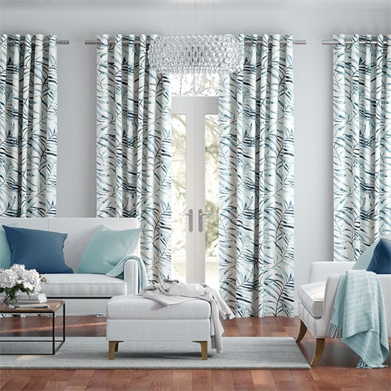 Tendaggi Kenzia Lino Blue Azure