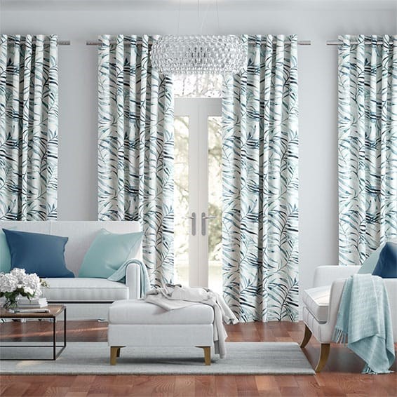 Tendaggi Kenzia Lino Blue Azure