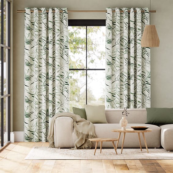 Tendaggi Kenzia Lino Verde Giungla