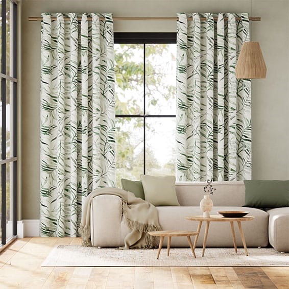 Tendaggi Kenzia Lino Verde Giungla