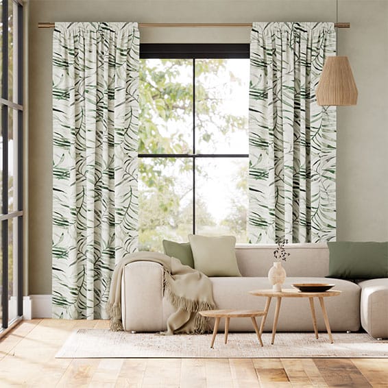 Tendaggi Kenzia Lino Verde Giungla