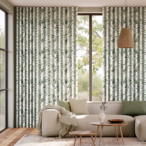 Tendaggi Kenzia Lino Verde Giungla