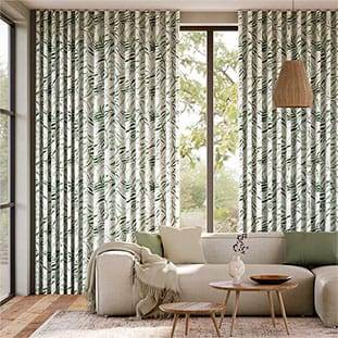 Kenzia Lino Verde Giungla Tendaggi anteprima immagine
