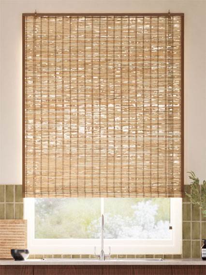 Eco Cedro Marocco & Nocciola Roll Up Woven Wood anteprima immagine