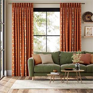 Geometria Arancione Tendaggi anteprima immagine