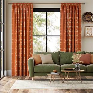 Geometria Arancione Tendaggi anteprima immagine