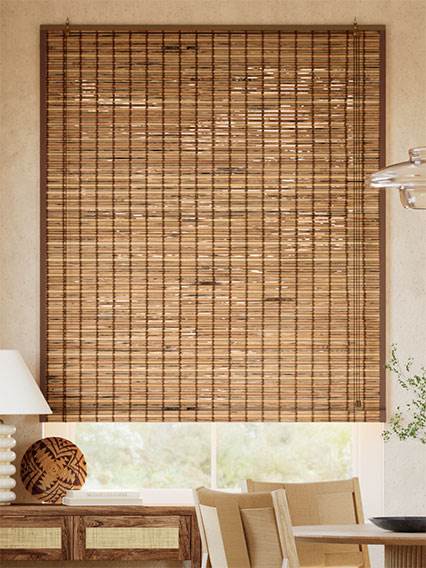 Eco Noce Sorrento & Nocciola Roll Up Woven Wood anteprima immagine