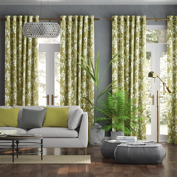 Tendaggi Flora Lino Sunset Gold