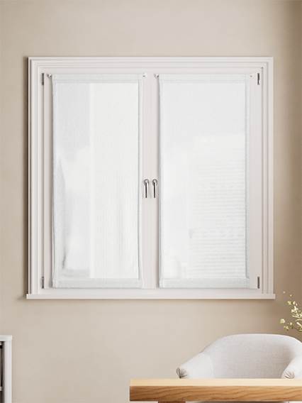 Voile Maison Bianco Neve Cafe Curtain anteprima immagine
