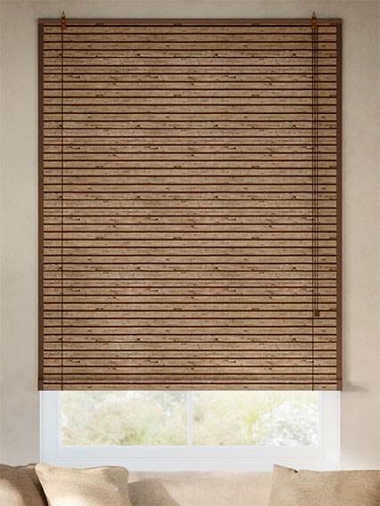 Eco Cedro Libano & Nocciola Roll Up Woven Wood anteprima immagine