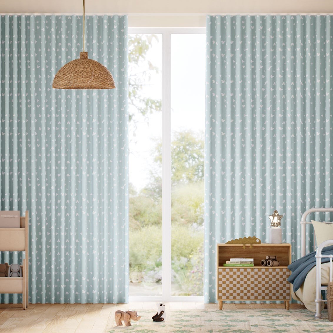 Tendaggi Topolino Icons Azzurro Cielo