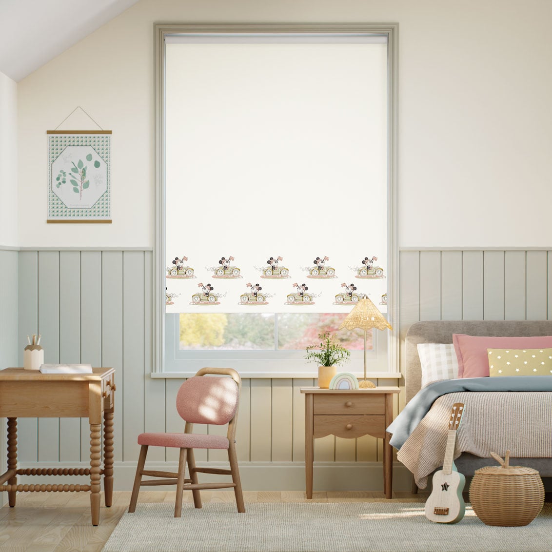 Tenda A Rullo Gira Facile Minnie Mouse Oscurante Avorio Blush