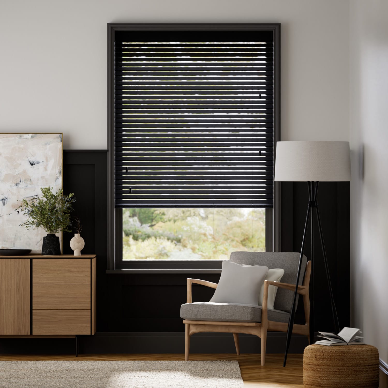 Veneziana in legno Bamboo Mezzanotte- 25mm 