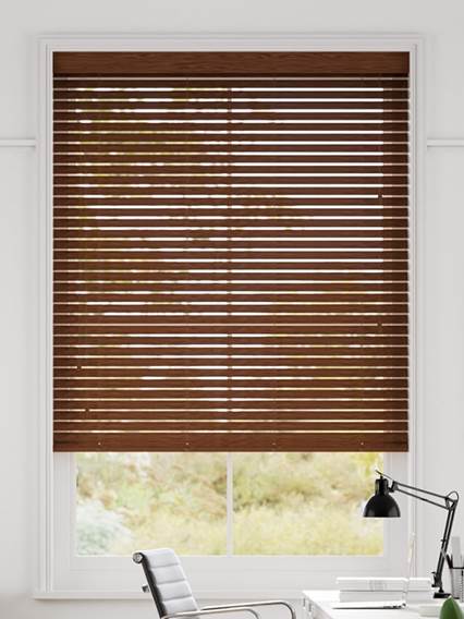 Marrone Scuro Naturale Veneziane in legno  anteprima immagine