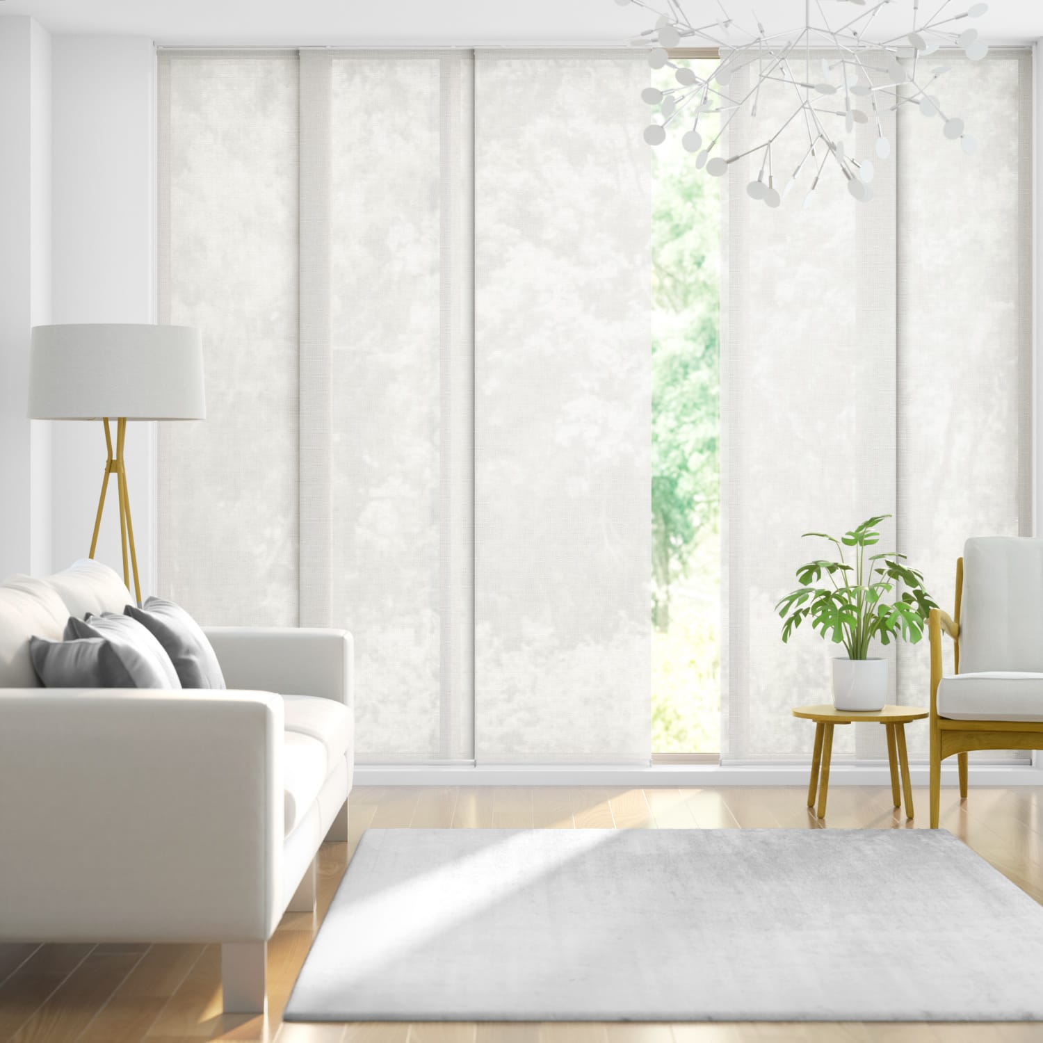 Tenda a pannello Oculus Bianco Latte