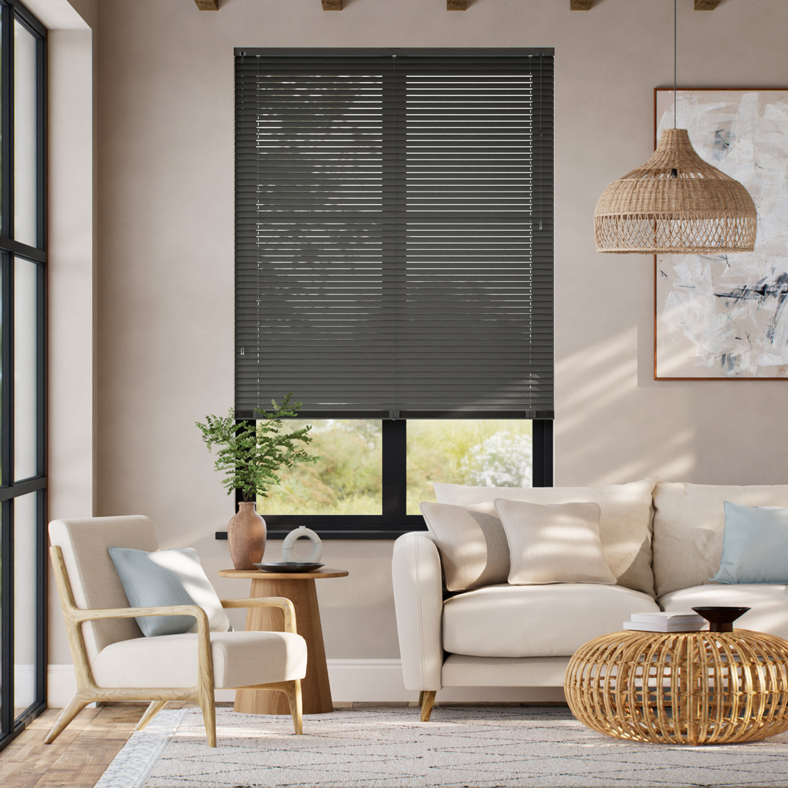 Veneziana in alluminio Oscar Matte Grigio Ombra - 25mm 
