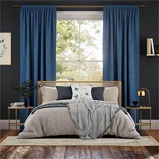 Lino Rivage Blu Denim Tendaggi anteprima immagine