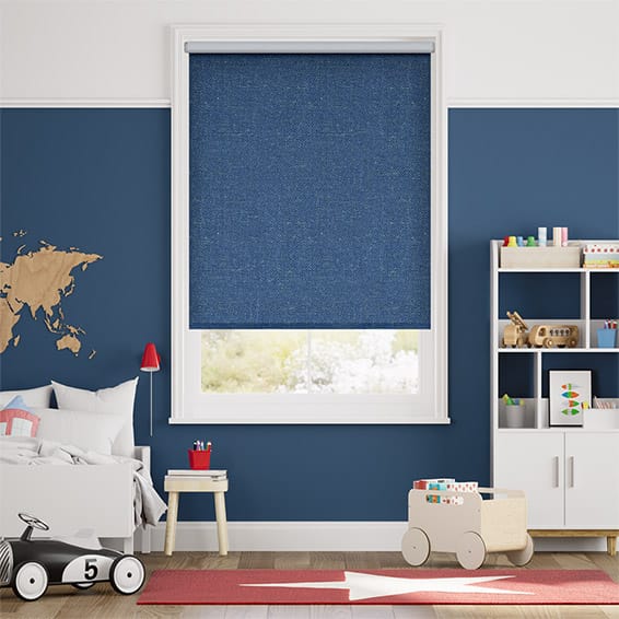 Tenda a rullo Gira Facile Choices Lino Rivage Blu Denim