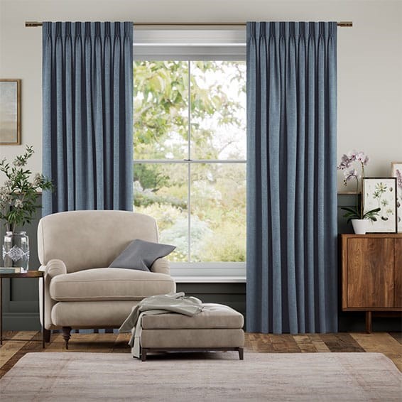 Tendaggi Lino Rivage Blu Persico