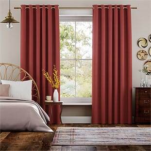 Lino Rivage Rosa Rouge Tende a bastone anteprima immagine