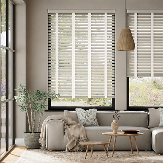 Veneziana in legno Grigio Sabbia & Bianco