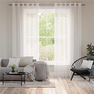 No. 918 Erica Tenda A Pannello In Voile Trasparente Bianco - 129,5 X 274,3 Cm Con Tasca Per Bastone