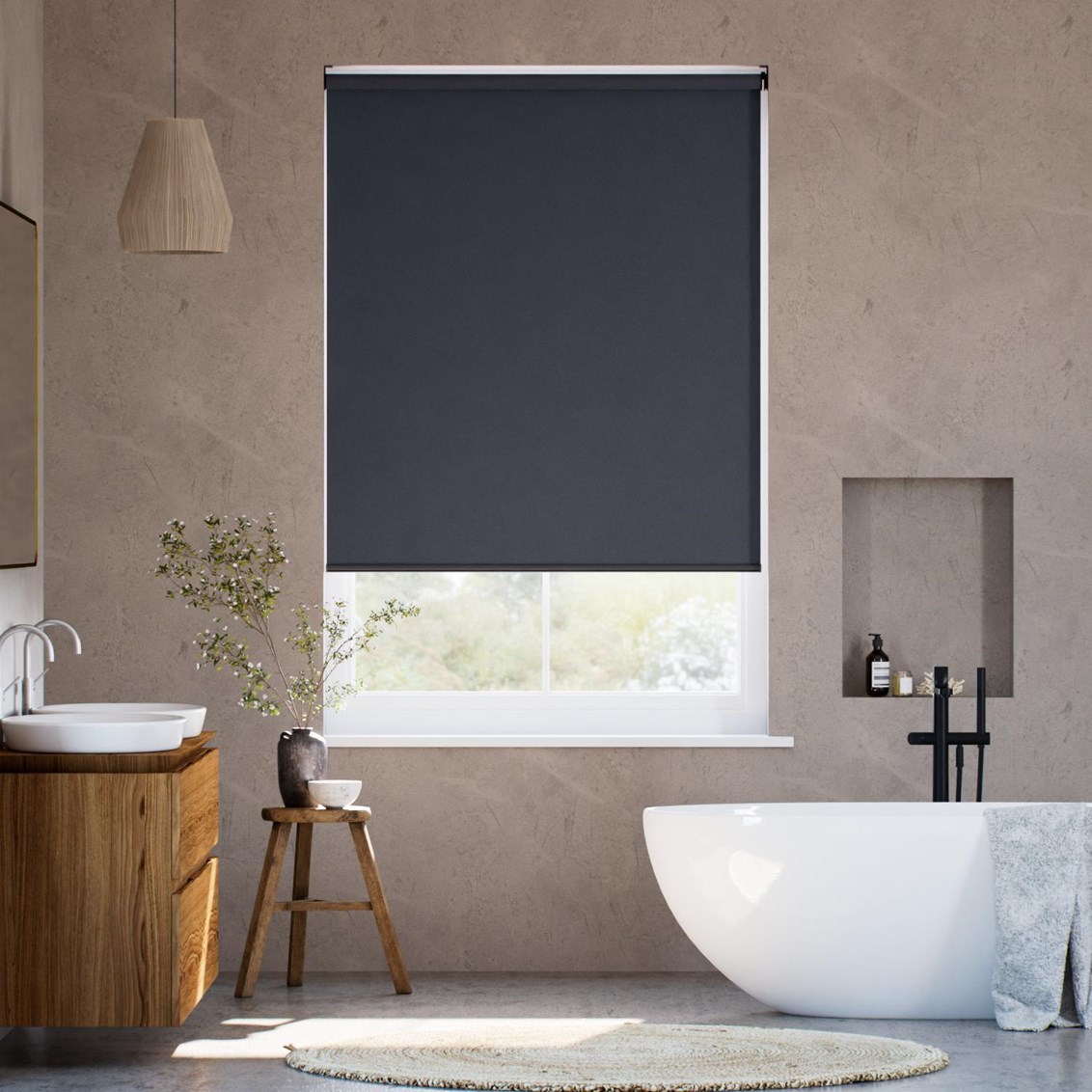Tenda A Rullo Siviglia Premium Oscurante Grigio Tempesta