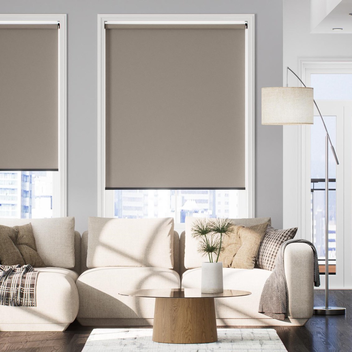 Tenda A Rullo Siviglia Premium Oscurante Taupe