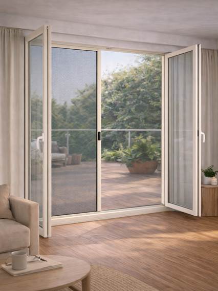 Libeccio Avorio Zanzariere per porte finestre anteprima immagine