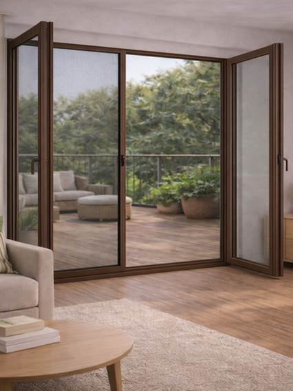 Libeccio Marrone Zanzariere per porte finestre anteprima immagine