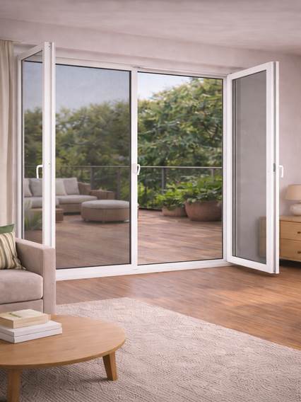 Libeccio Bianco Opaco - Accessori bianchi Zanzariere per porte finestre anteprima immagine