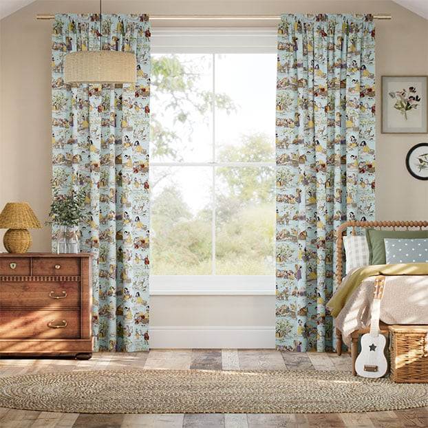 Biancaneve Blu Cielo Tendaggi anteprima immagine