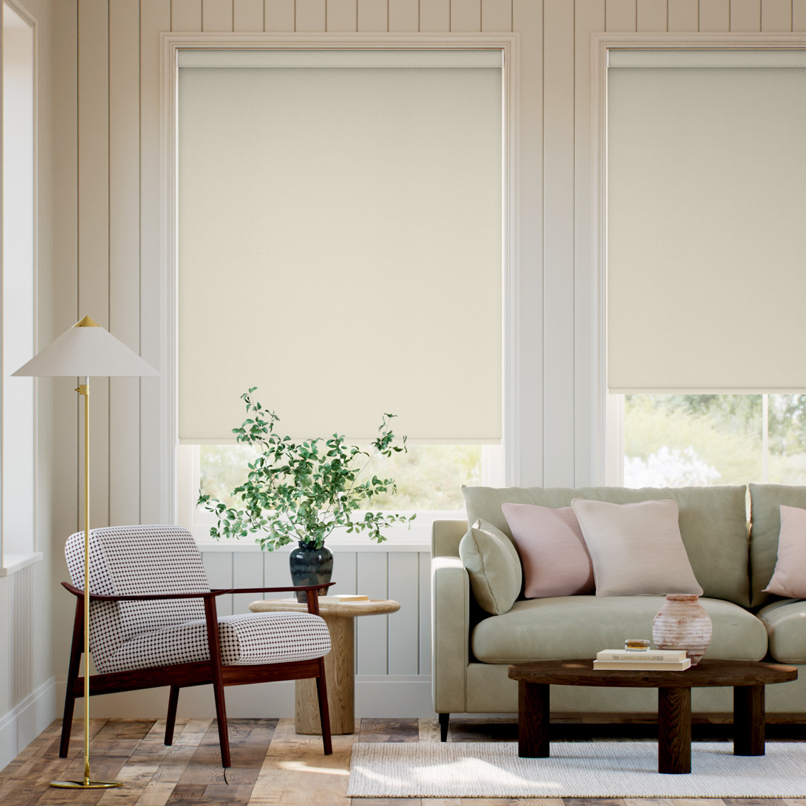 Tenda A Rullo Choices Lino Rivage Crema Senza Catenella