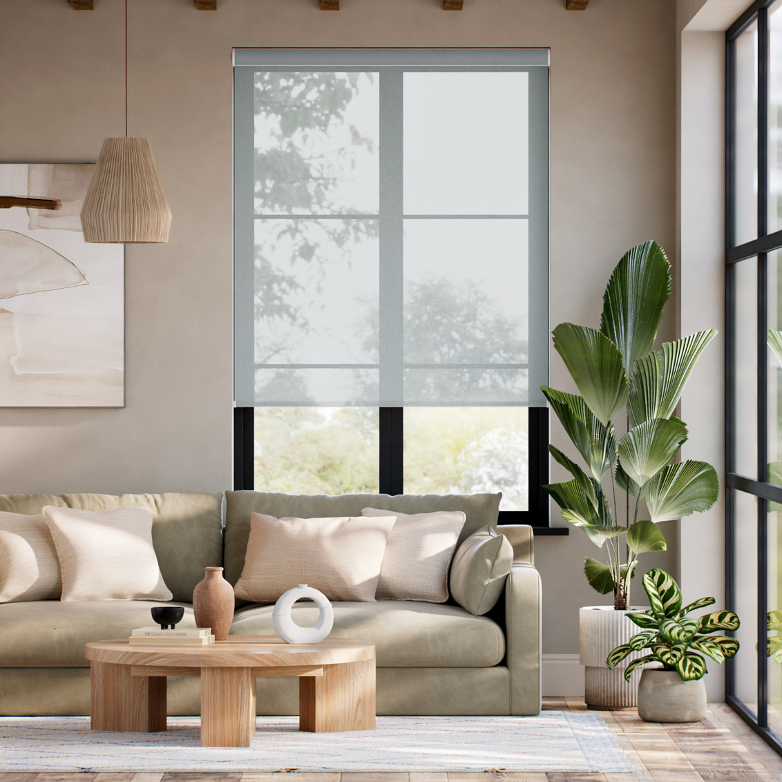 Tenda A Rullo Oculus Grigio Senza Catenella