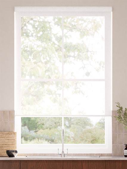 Oculus Bianco Puro Senza Catenella Tende a rullo anteprima immagine