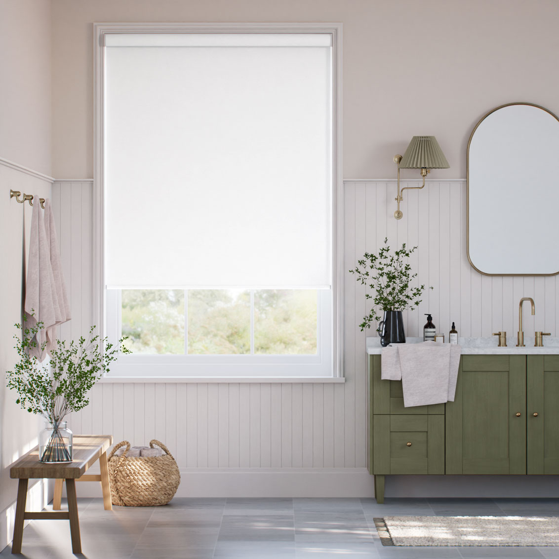 Tenda A Rullo Voyage Oscurante Bianco Ghiaccio Senza Catenella