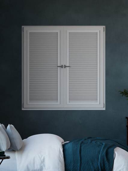 Plissé A Vetro Facile 100% Oscurante Max Bianco Cotone Plissettate a vetro 100% oscuranti anteprima immagine