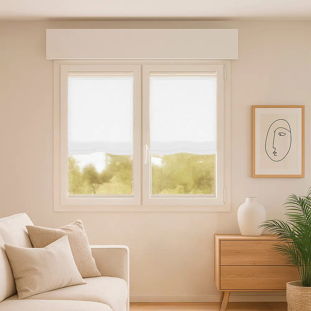 Tenda A Pacchetto A Vetro Facile Arlo Bianco Arricciata