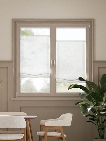 A Vetro Facile Voile Aubade Nuvola Arricciata Tende a Pacchetto A Vetro Facile - senza foro anteprima immagine