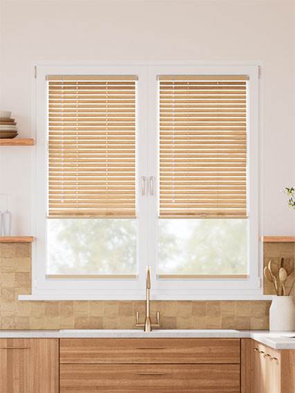 A Vetro Facile Curcuma  Veneziane In Legno A Vetro Facile - senza fori anteprima immagine