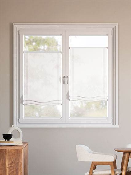 A Vetro Facile Lino Bijou Crema Arricciata Tende a Pacchetto A Vetro Facile - senza foro anteprima immagine