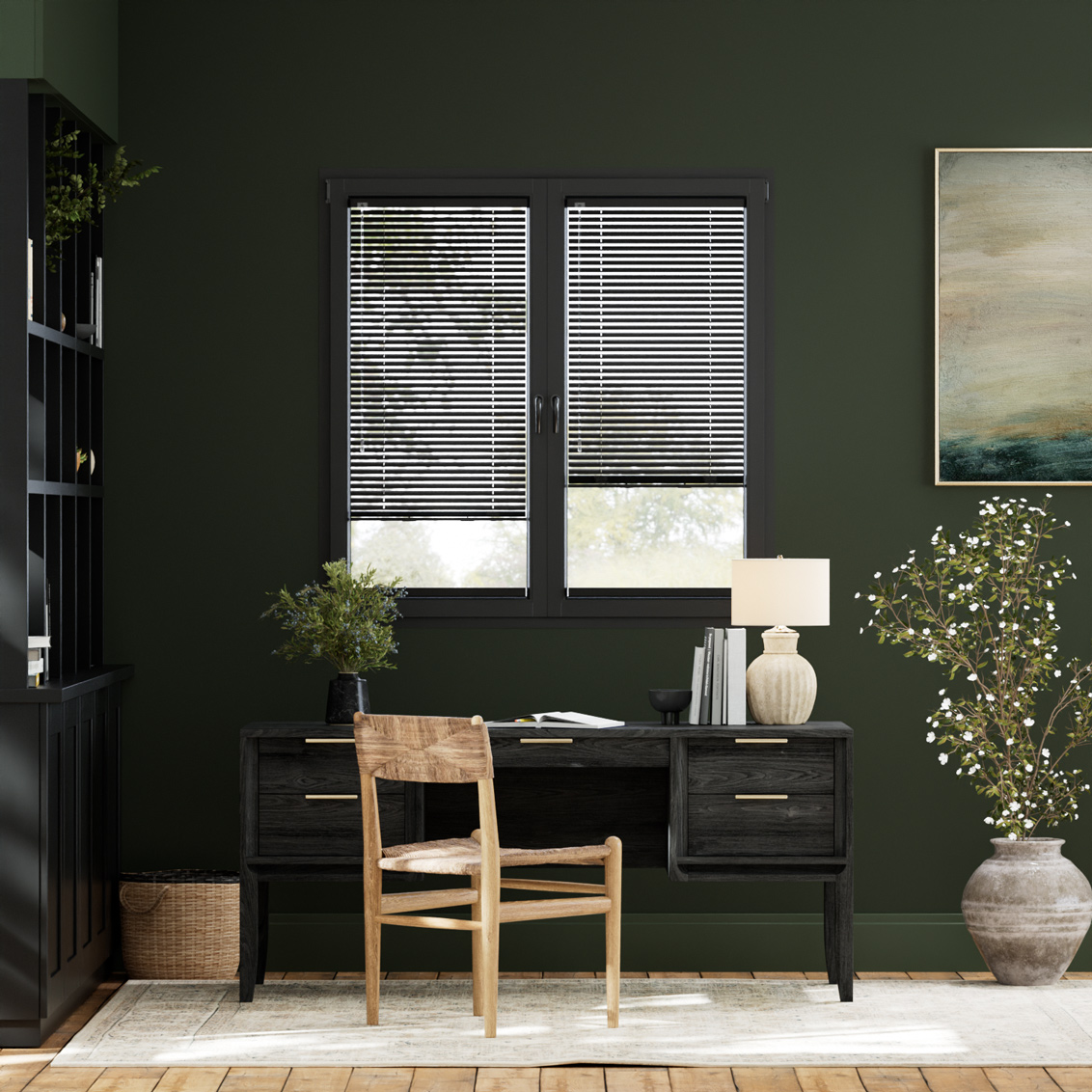 Veneziana In Legno  A Vetro Facile Mezzanotte - 25mm 