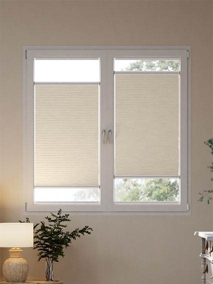 Plissé A Vetro Facile Oscurante Beige Stick2Fit Pleated anteprima immagine