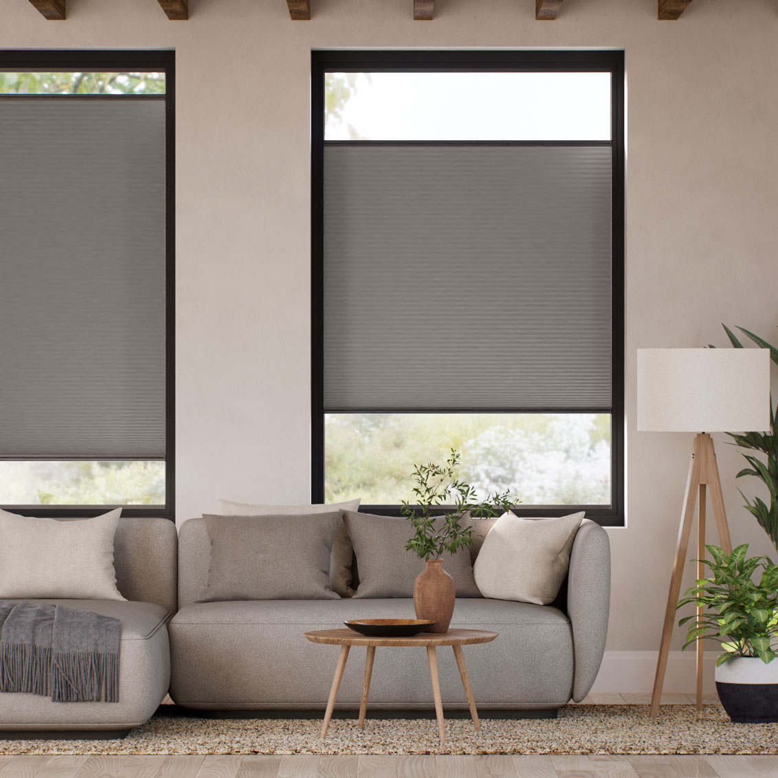 Tenda Plissé A Vetro Facile Oscurante Grigio Scuro