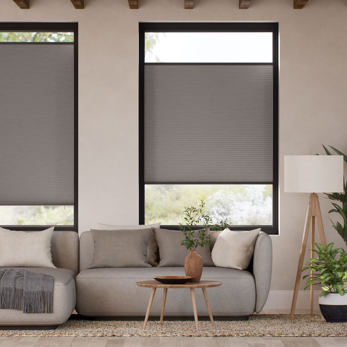 Tenda Plissé A Vetro Facile Oscurante Grigio Scuro