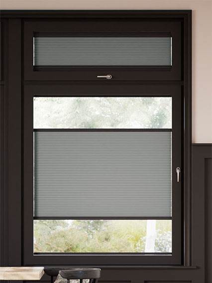Plissé A Vetro Facile Oscurante Grigio Nickel Stick2Fit Pleated anteprima immagine