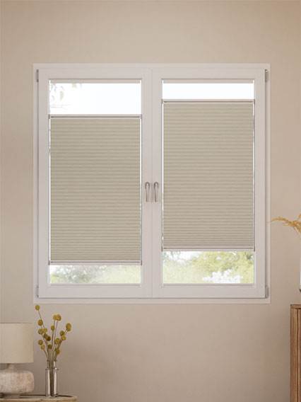Plissé A Vetro Facile Oscurante Tortora Stick2Fit Pleated anteprima immagine