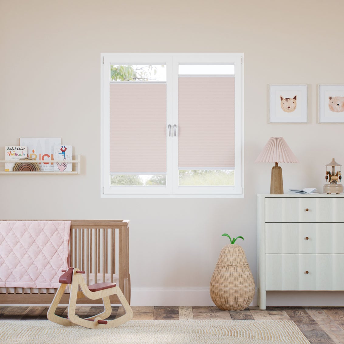 Tenda Plissé A Vetro Facile Oscurante Baby Blush