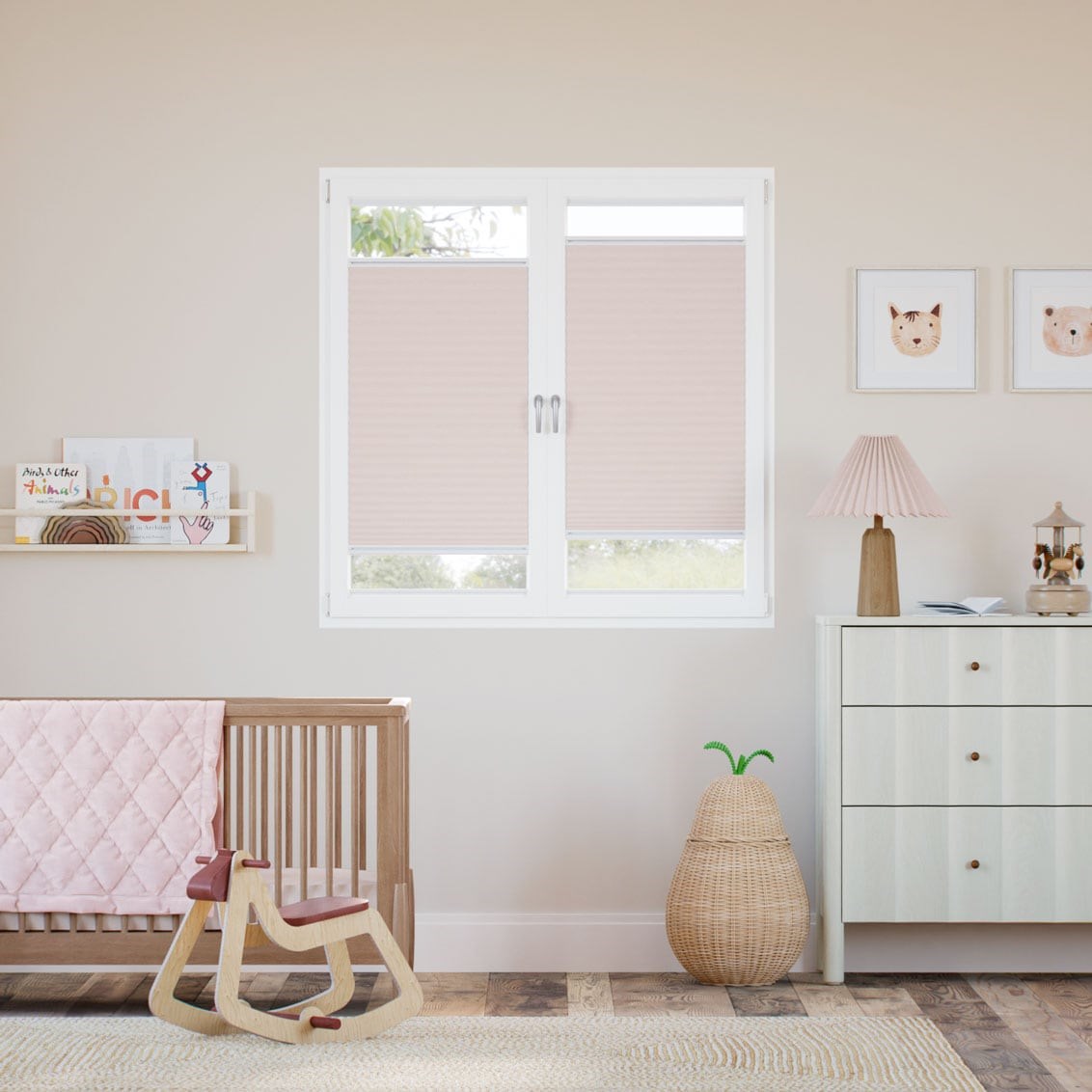 Tenda Plissé A Vetro Facile Oscurante Baby Blush