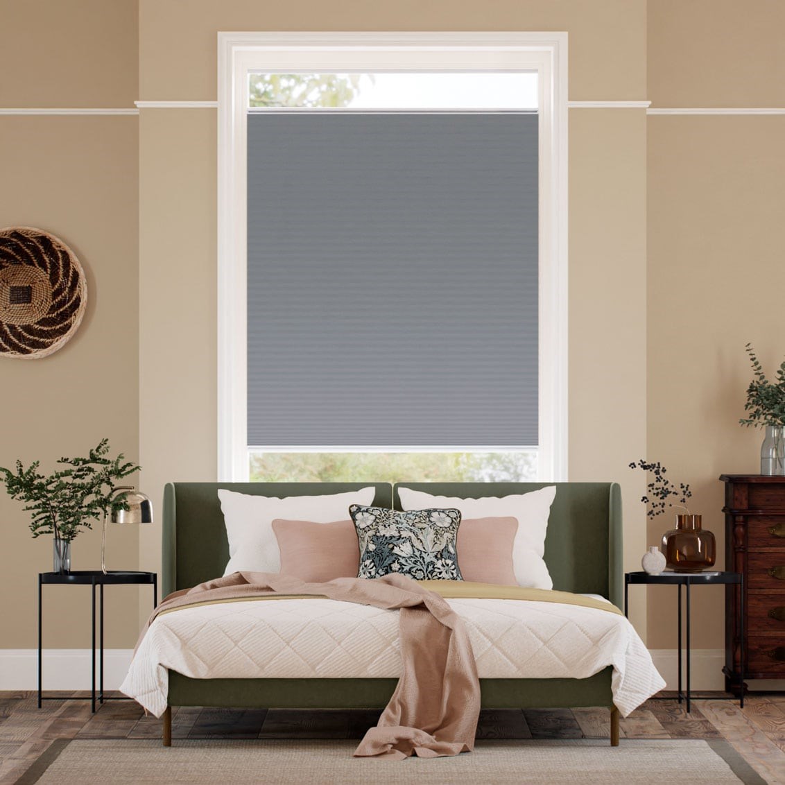 Tenda Plissé A Vetro Facile Oscurante Grigio Ardesia